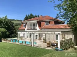 Ist es Ihr Wohntraum? Luxuriöse Familienvilla in Weidling ,mit Traumgarten,Schwimmpool, und Einfriedung wartet auf Sie!