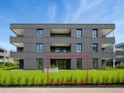 2-Zimmer-Garten-Neubau-Mietwohnung