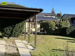 BUNGALOW "Jetzt schon auf den Sommer Freuen" Bungalow auf Pachtgrund mit großem Garten und Pool beim Badeteich Steinbrunn