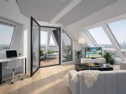 Exklusive Eigentumswohnungen- 4 Zimmer Dachgeschosswohnung mit mehreren Freiflächen