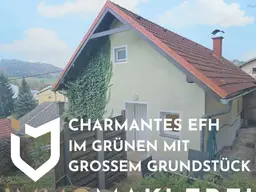 CHARMANTES KLEINES EINFAMILIENHAUS IM GRÜNEN MIT GROSSEM GRUNDSTÜCK