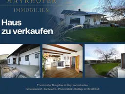 Traumhafter Bungalow in Steyr: 160m² Wohnfläche, generalsaniert, mit Garten, Terrassen, Garagen und Kachelofen