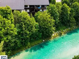 Blick auf die Königsseeache mit Südloggia in Anif-Niederalm - 360 Grad Besichtigung möglich