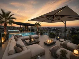 Traumhaftes Penthouse mit 360° Panoramablick, einzigartigem Glasboden-Pool auf der Dachterrasse sowie viele weitere luxuriöse Annehmlichkeiten