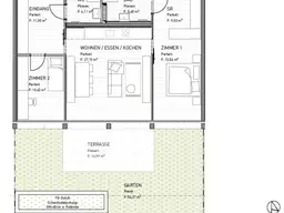 Wunderschöne 3 - Zimmer Gartenwohnung - HeimatGlück