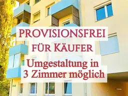 RUHELAGE: Wohnung mit guter Raumaufteilung und hofseitigem Balkon (3 Zimmer möglich)