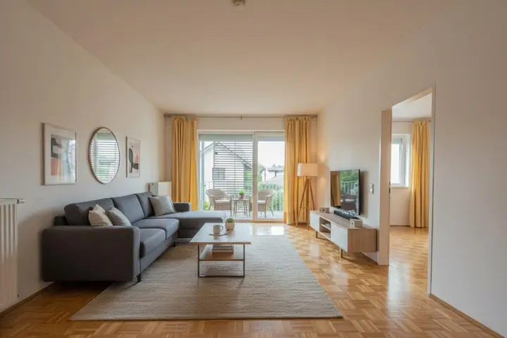Wohnzimmer mit Möblierungsvorschlag