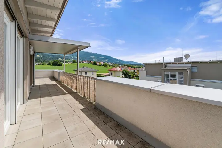 Terrasse samt Ausblick