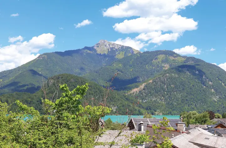 Fantastischer Blick vom Balkon auf den See und Schafberg