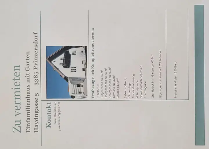 Einfamilienhaus mit Garten