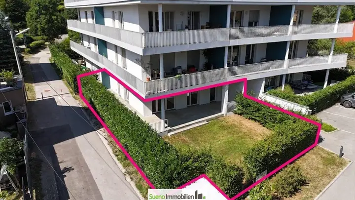Gartenwohnung Top 5 pink umrandet