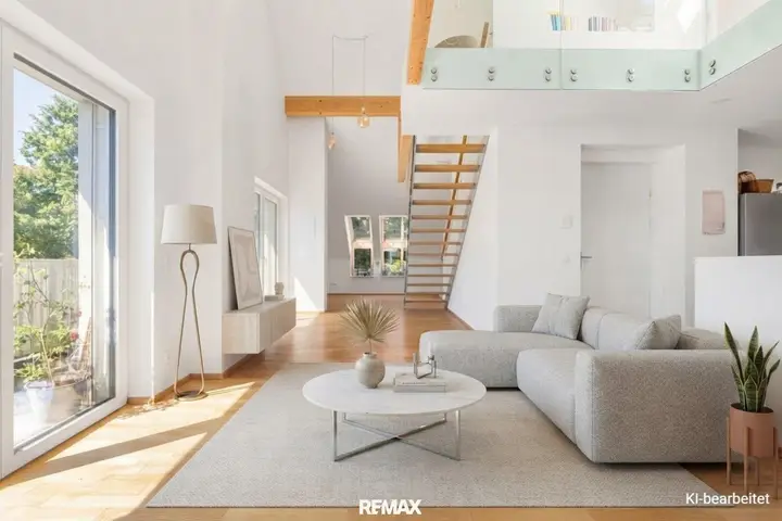 Wohnzimmer KI-bearbeitet