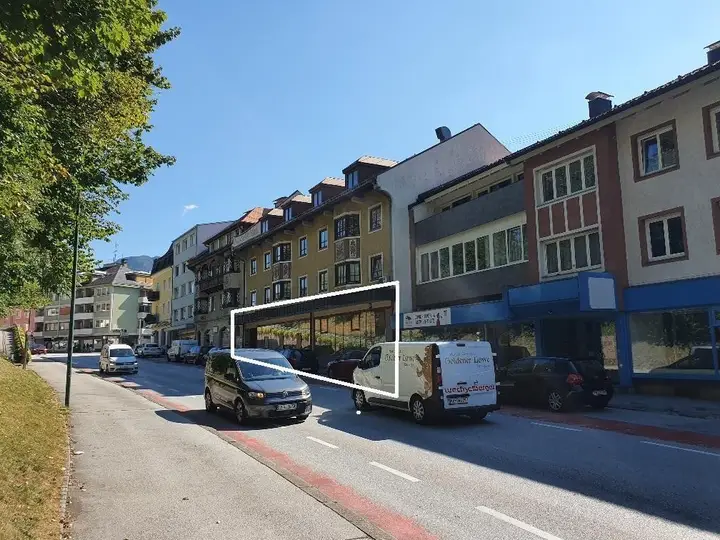 Geschäftslokal Blick Richtung Stadtzentrum