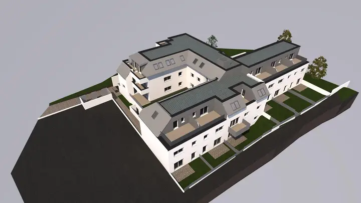 Baukörper Perspektive Nordwest