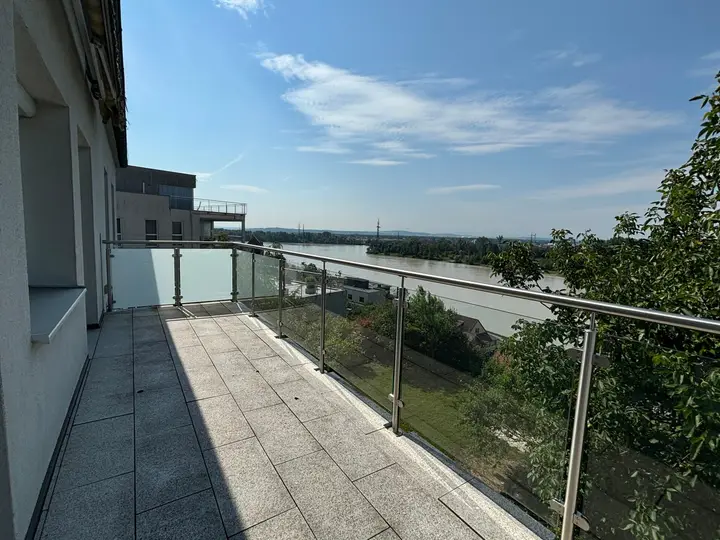 Terrasse mit Donaublick