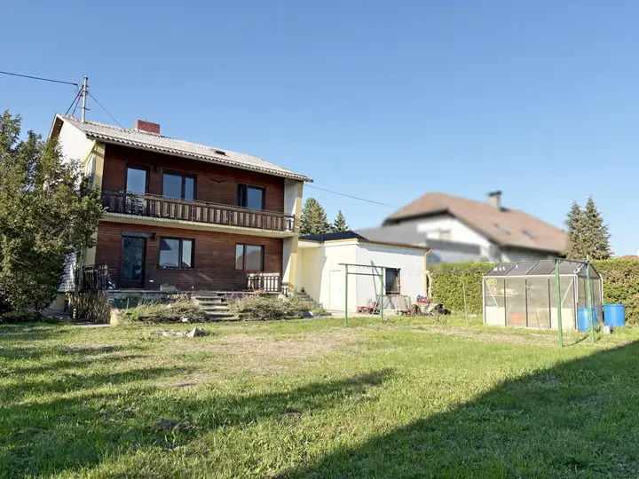 Haus Rückseite und Garten