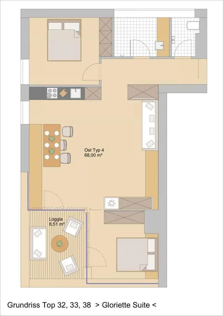 Gloriette Suite Grundriss