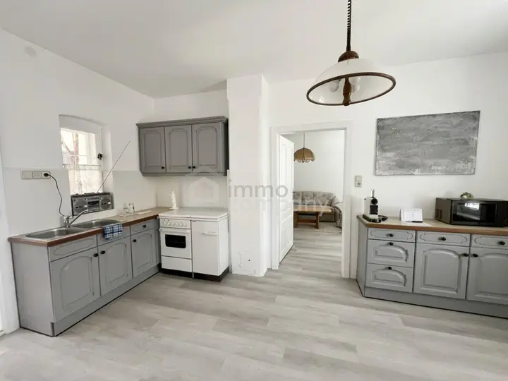 Wohnküche Blick Wohnzimmer