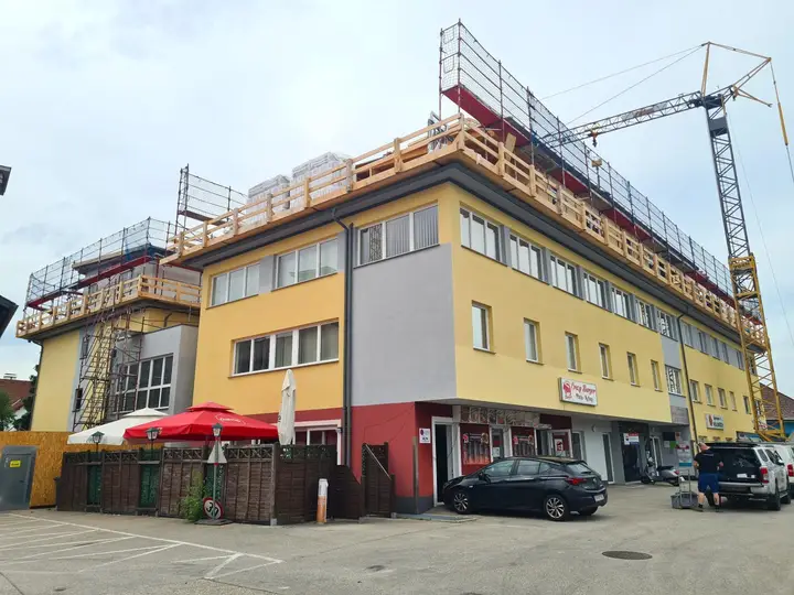 Hausansicht Baufortschritt
