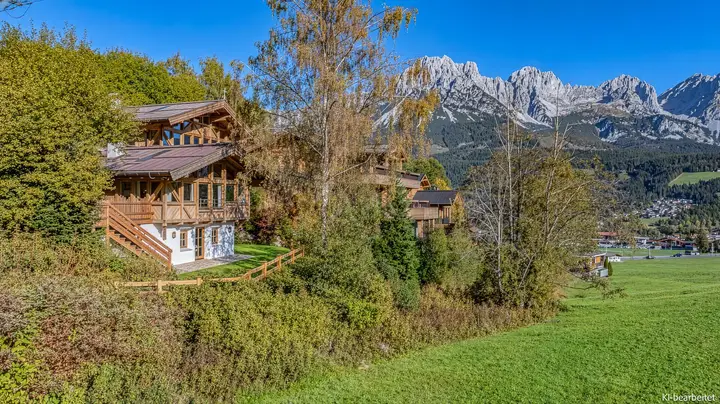 KITZIMMO-Exklusives Ski in / Ski out Chalet mit Kaiserblick - Immobilien Ellmau.