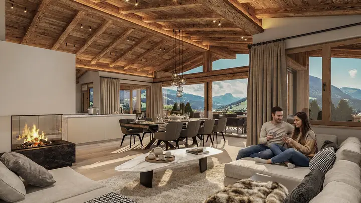 KITZIMMO-Luxuswohnungen in Top-Sonnen-Ruhelage kaufen - Immobilien Kirchberg.