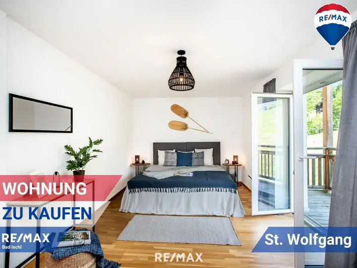 Schlafzimmer mit Balkonzugang