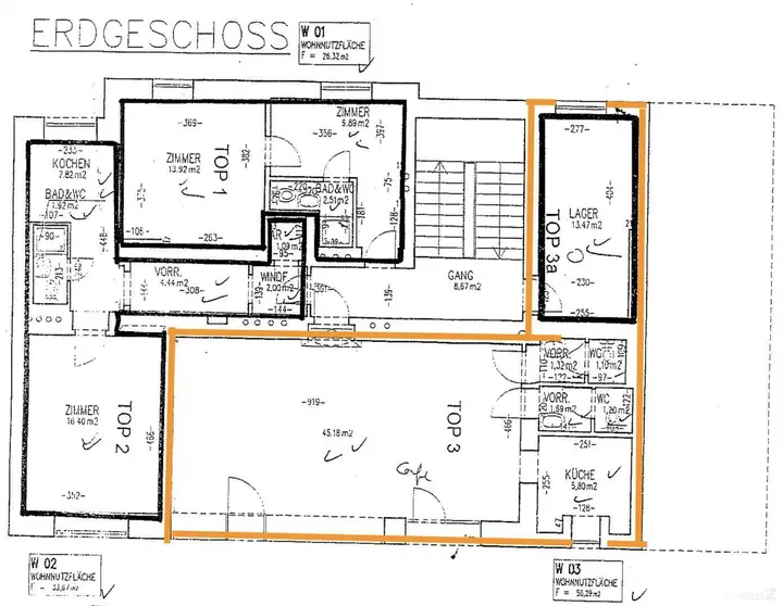 Grundriss Bestand