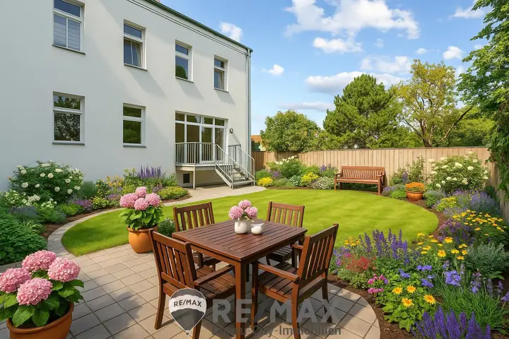 Symbolfoto Garten mit Terrasse