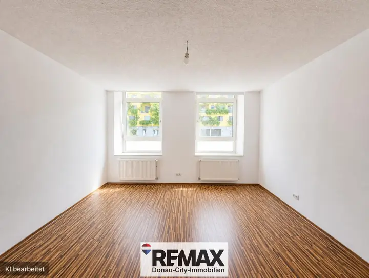 Wohnzimmer ETW 1020 Wien KI bearbeitet