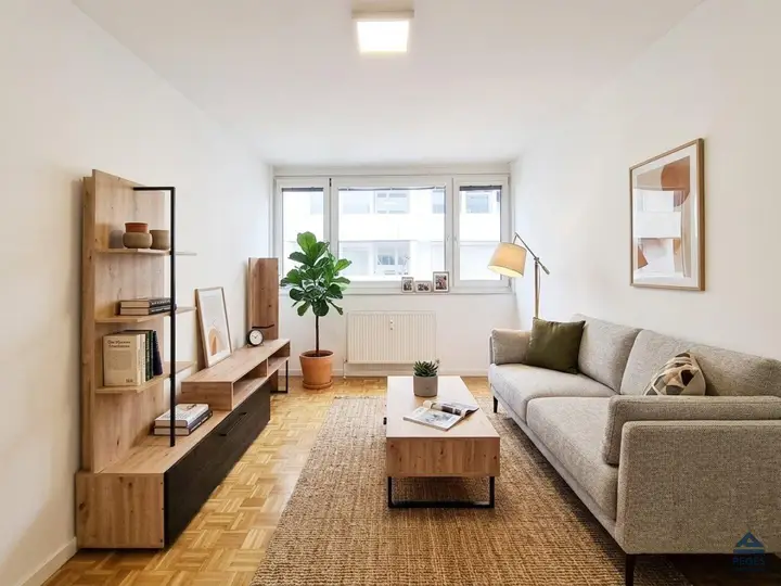 Wohnzimmer - Einrichtung und Dekoration KI-generiert