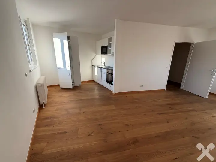 Wohnzimmer mit Küche