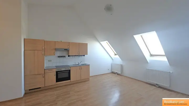 Wohnesszimmer mit Einbauküche