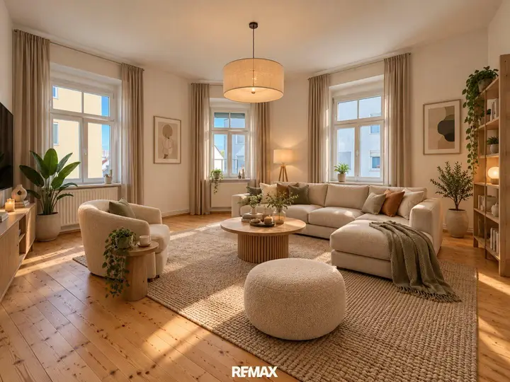 Wohnzimmer - visualisierte Darstellung