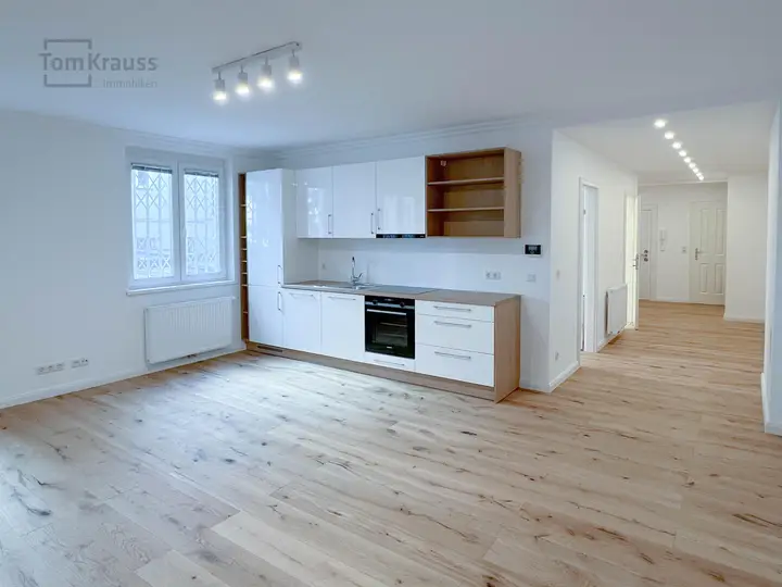 Wohnzimmer mit Küche