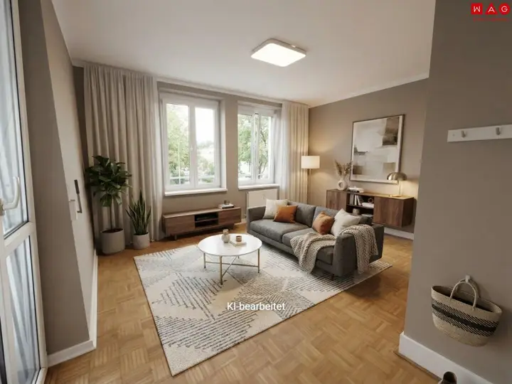 Wohnzimmer KI generiert