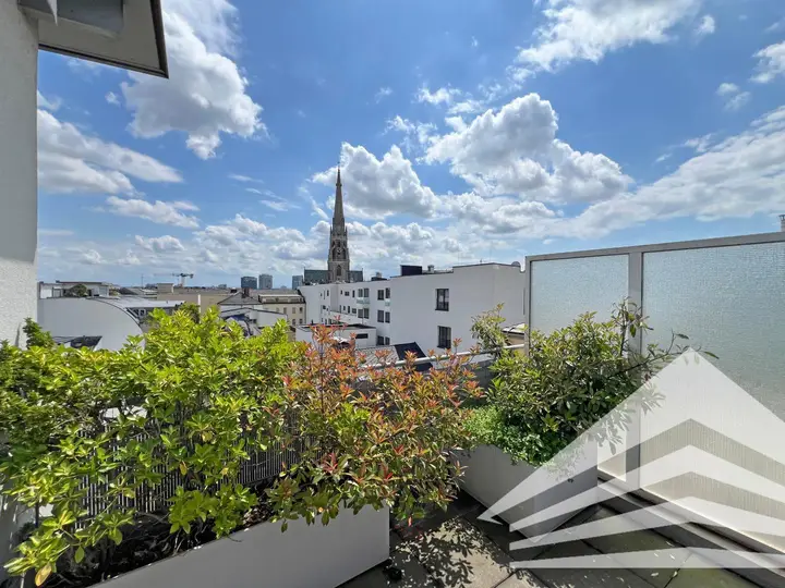 Dachterrasse mit Domblick