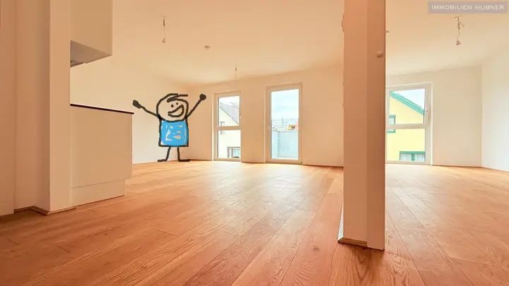 Einblicke in den Wohnraum und Schlafzimmer