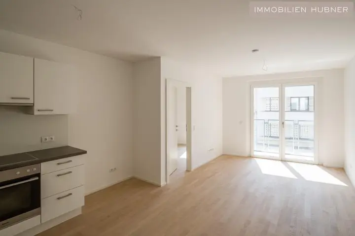 großes Wohnzimmer, Blick zur Loggia
