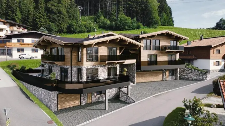 Alpenchalets an der Skipiste