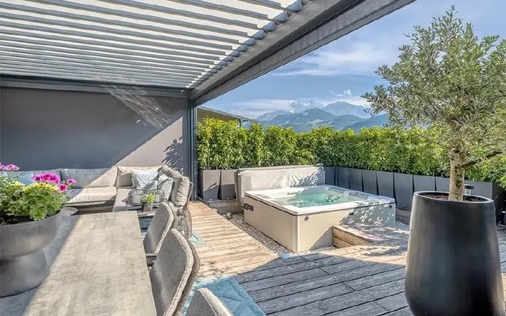 HP1-3-Zimmer-Wohnung-Oberalm-Terrasse mit Ausblick