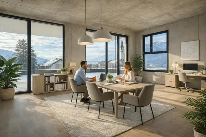 Einrichtungsbeispiel Büro - KI-generiert