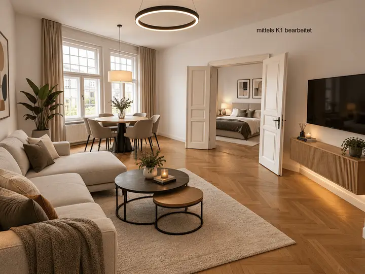 KI generiert Wohnzimmer