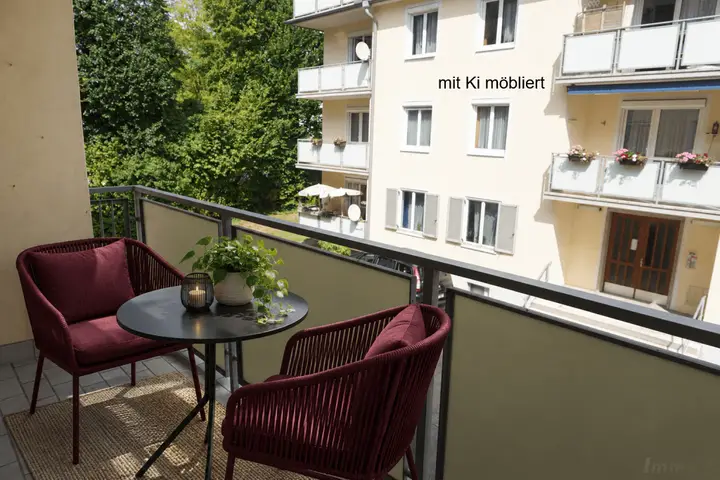 Balkon mit K1 möbliert