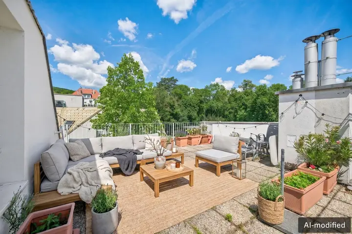 [KI-generiertes Foto] Dachterrasse