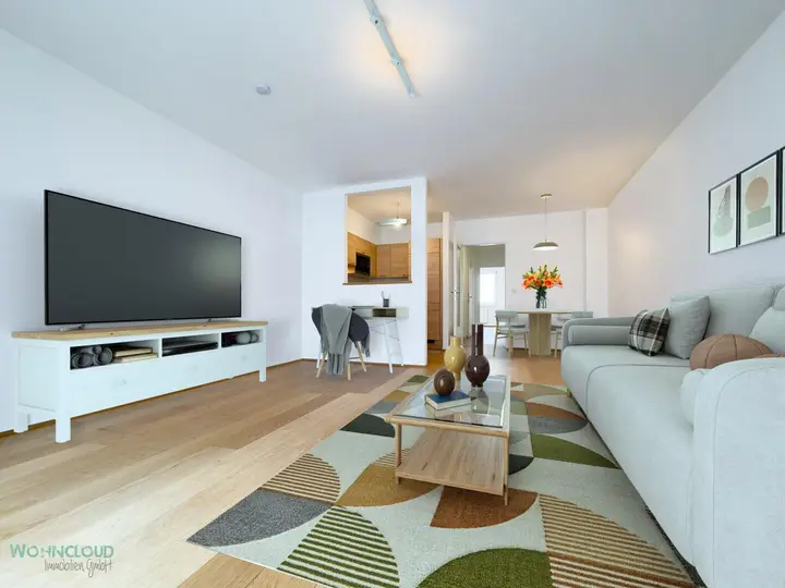 WOHNZIMMER EINRICHTUNGSBEISPIEL MIT KI BEARBEITET