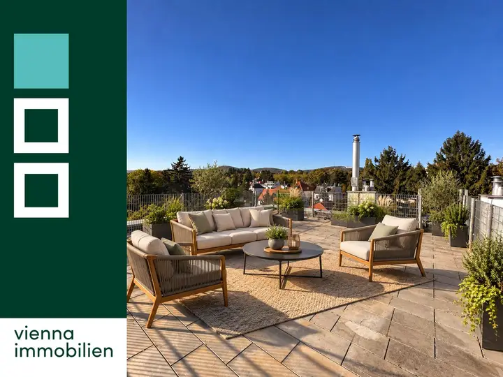 Einladende Dachterrasse mit stilvoller Lounge