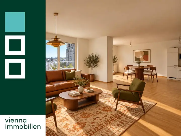 Wohnzimmer vorn, Essbereich hinten