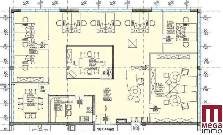 Grundriss Büro 168