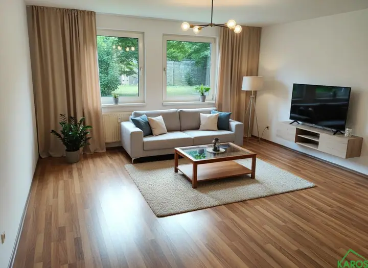 WOHNZIMMER MIT BEISPIELMÖBLIERUNG