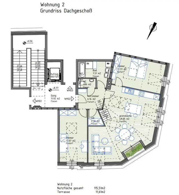Grundriss 2 DG